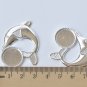 10 pcs Shiny Silver Base Settings Pendant Tray A8695