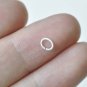 100 pcs Matte Silver White Oval Jump Rings 4x5mm 22G A8679