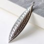 Antique Silver Marquise Leaf Charms Pendants Set of 8 A8038