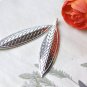 Antique Silver Marquise Leaf Charms Pendants Set of 8 A8038