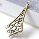 10 pcs Antique Bronze Rhombus Chandelier Earring Pendant A7990