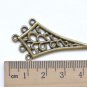 10 pcs Antique Bronze Rhombus Chandelier Earring Pendant A7990