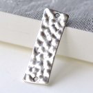Stamped Bar Rectangle Connector Antique Silver Charms Set of 10 A8106