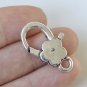 10 pcs Antiqued Silver Flower Lobster Clasps 13x27mm A618