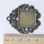 Antique Bronze Square Dragon Pendant Tray 20mm Set of 10 A6653