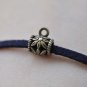 30 pcs Antique Bronze Flower Necklace Drum Bail A8617