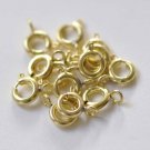 Raw Brass Spring Ring Clasps 6mm Set 50 A8867