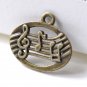 20 pcs Music Note Charms Antique Bronze Treble Clef Pendants A8007