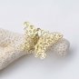 10 pcs Raw Brass Swirl Butterfly Charms Embellishments A8554