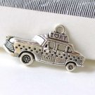 Antique Silver I love NY Taxi Cab Charms 17x33mm Set of 10 A8241