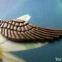 20 pcs of Antique Bronze Huge Feather Wing Charms 9x28mm A411