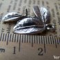 10 pcs Antique Silver Three Leaf Branch Charms 23x23mm A959