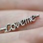 Antique Silver Love Me Connector Charms 5x26mm Set of 30 A8055