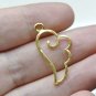 Gold Angel Wing Frame Charms 14x27mm Set of 20 A8085