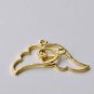 Gold Angel Wing Frame Charms 14x27mm Set of 20 A8085