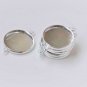 10 pcs Shiny Silver Base Settings Blanks Connectors 10mm to 20mm