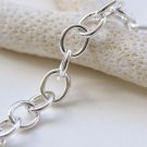 6.6 ft (2m) Silver Tone Iron Chunky Oval Cable Chain Link 9x11mm A8781