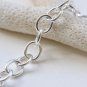6.6 ft (2m) Silver Tone Iron Chunky Oval Cable Chain Link 9x11mm A8781