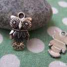 20 pcs of Antique Silver Lovely Owl Charms 11.5x20mm A1848