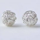 10 pcs Silver Tone Iron Hollow Wire Knots Ball Beads 10mm to 22mm