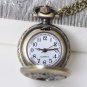 1 PC Antique Bronze Bird On Twig Pocket Watch Necklace A8771