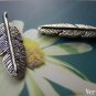 20 pcs of Antique Silver Lovely Feather Leaf Charms 9x30mm A1122