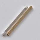 Shiny Silver/Champagne Gold Flat Long Bar Link Rod Connector 40mm 10G