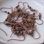 100 pcs Antiqued Copper Fish Ball Hook Earwire Findings  A3012