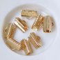 10 pcs 24K Champagne Gold Ribbon Ends Fasteners Clasps 10mm A3150