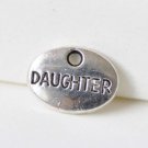 20 pcs Antique Silver Tiny Daughter Tag Charms Double Sided A8713