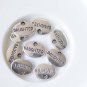 20 pcs Antique Silver Tiny Daughter Tag Charms Double Sided A8713