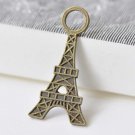 Flat Eiffel Tower Charm Pendants Antique Bronze Finish Set of 20 A8464