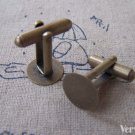 10 pcs Antique Bronze Cuff Links Cufflinks With 12mm Pad A2608