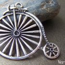 5 pcs Antique Silver 19th Century Vintage Bicycle Pendants A1760