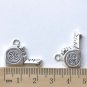 Antique Silver Tape Measure Charms Pendants 16x23mm Set of 20 A8225