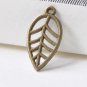 30 pcs Antique Bronze Small Filigree Leaf Charms 12x23mm A8471