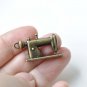 Antique Bronze/Silver Sewing Machine Charm Pendants Set of 10