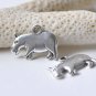 10 pcs Antique Silver Hippopotamus Hippo Charm Pendants A3363