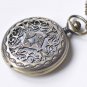 Antique Bronze Filigree Chinese Coin Pocket Watch Necklace Set of 1 A261
