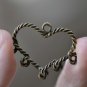 Antique Bronze Heart Chandelier Earring Connector Set of 10 A7995