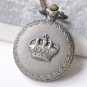 Antique Bronze Large Round Pocket Watch Pendant Set of 1 A4855