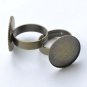 Bronze Ring Blank Shank Base Match 18mm Cabochon Set of 10 A8138