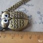 1 PC Antique Bronze Owl Wing Pocket Watch A4611
