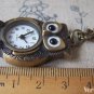 1 PC Antique Bronze Owl Design Pocket Watch  A4608