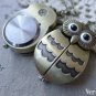 1 PC Antique Bronze Owl Pocket Watch A7605