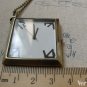 1 PC Antique Bronze Diamond Shape Pocket Watch  A6195