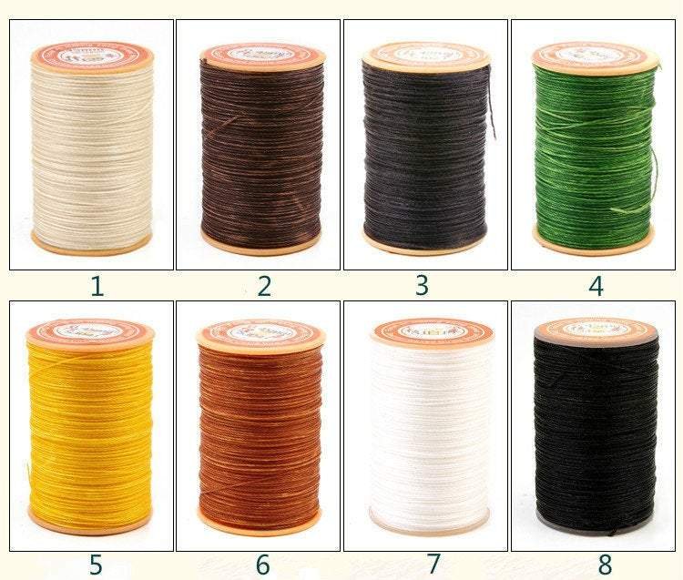 0.45mm Round Wax Polyester Thread Cord Leather Craft 65 yards 6