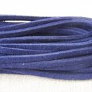 10 meters Square Dark Blue Suede Faux Leather Ribbon Cords A709