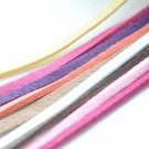 10 meters Square Faux Leather Ribbon Cords Dark Rose