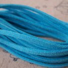 10 meters Square Light Blue Faux Leather Ribbon Cords String A2478